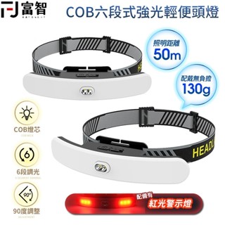 【FJ】超廣角COB六段式強光輕便頭燈 輕便頭燈 頭燈 伸縮調光 釣魚頭燈 工作頭燈 工地頭燈 頭燈 防水燈 登山頭燈