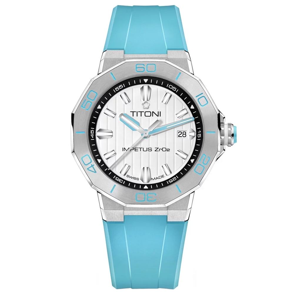 TITONI 梅花錶 動力系列 CeramTech 高科技陶瓷 潛水機械腕錶 (83765S-AA-711)