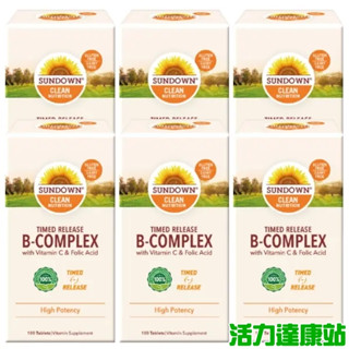 Sundown日落恩賜 緩釋型超級B群+C錠(B12加強配方)(100錠X6瓶)(共600天份)(效期至2026年10月