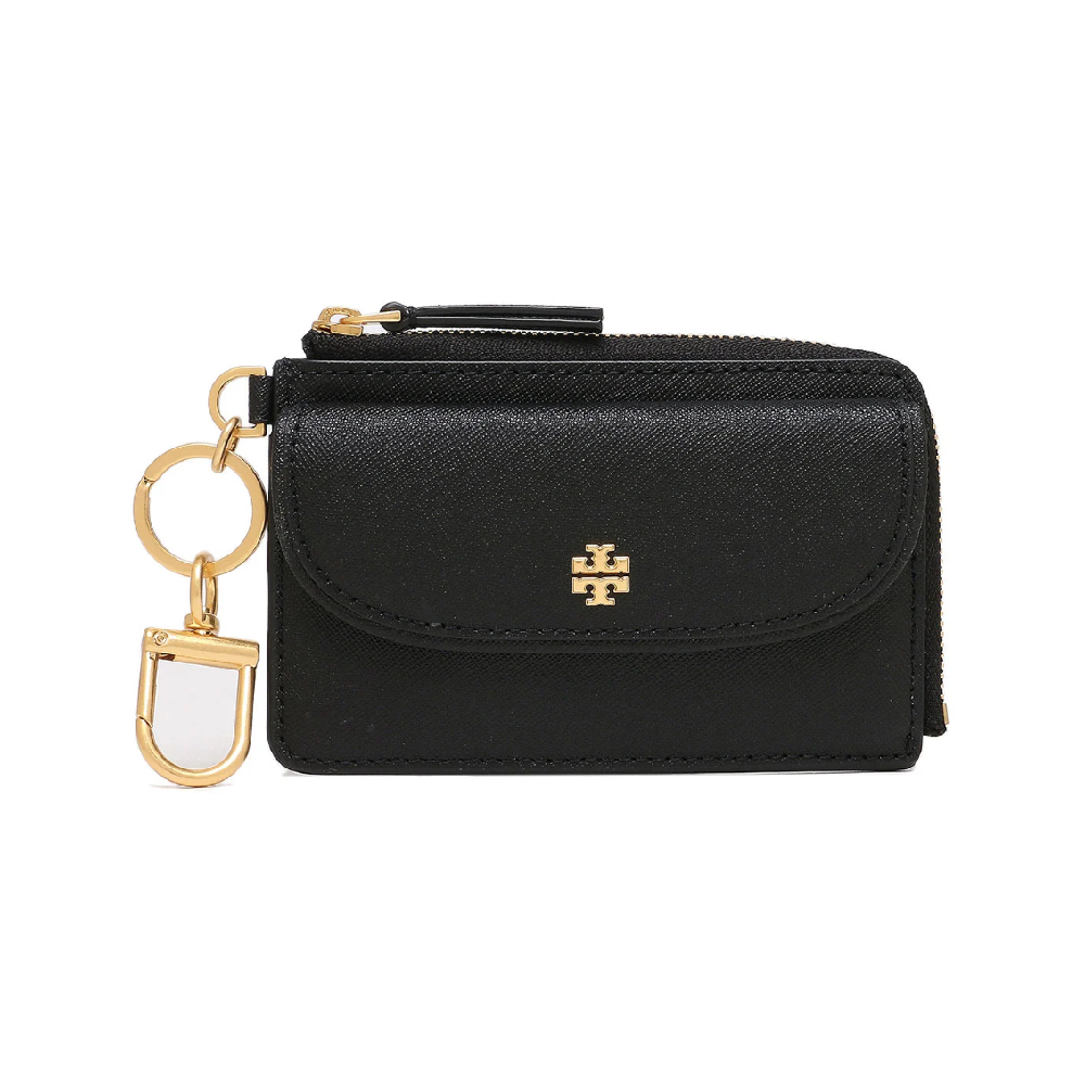 【鋇拉國際】TORY BURCH 女款 Emerson 卡包/零錢袋 黑色 義大利正品代購 歐洲代購 台北實體工作室