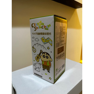 7-11 seven eleven 蠟筆小新 304不鏽鋼雙層吸管杯 米白色