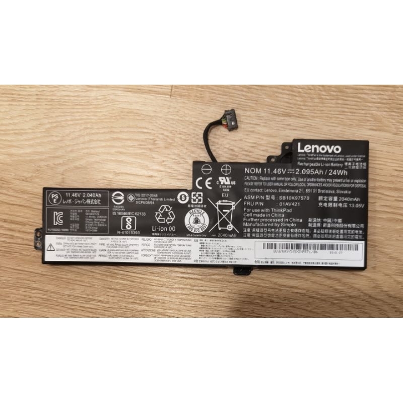 LENOVO 聯想 T480 筆電原廠內建電池 01AV421（二手）
