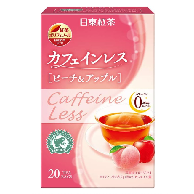 *現貨*Na日本代購 日東紅茶 低咖啡因 水蜜桃 蘋果 紅茶 茶包