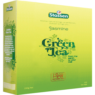 STASSEN 司迪生 頂級茶葉 茉莉綠茶 錫蘭紅茶 (紙盒裸包100入/袋)