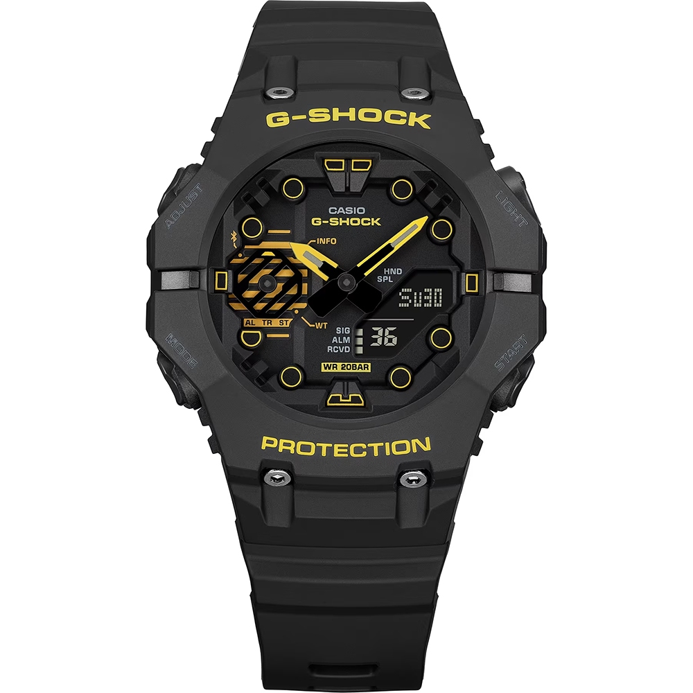 CASIO 卡西歐 G-SHOCK 碳纖維核心防護 亮黃色調 手錶 GA-B001CY-1A