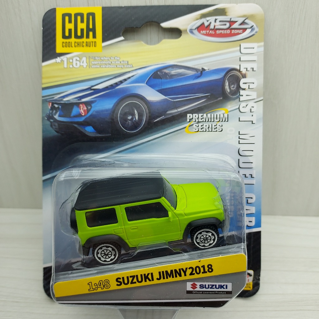 台灣現貨 全新包裝 CCA 1:48~鈴木 SUZUKI 2018 JIMNY 綠色 避震效果 螺絲底盤 合金滑行車