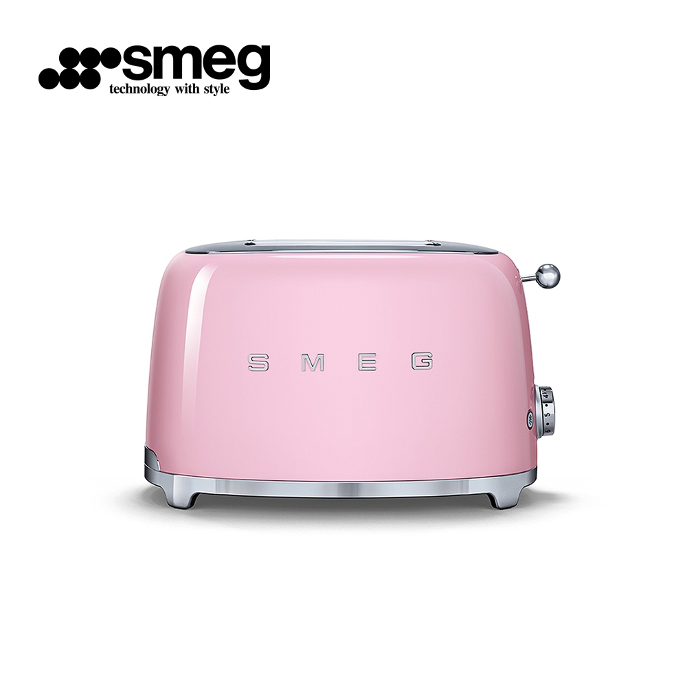 【SMEG】義大利2片式烤麵包機-粉紅色