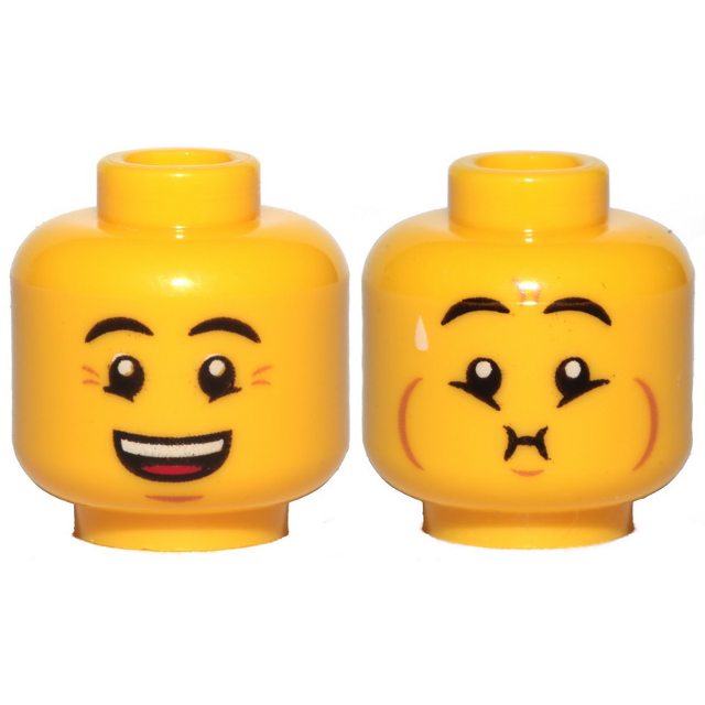 AndyPB 樂高LEGO 黃色 人偶頭/表情/微笑/憋笑 [3626cpb2492] Head 6123728