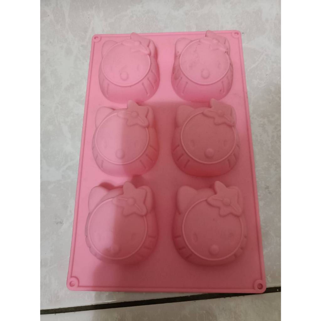 小資女雜貨店銅板價全新品出清果凍模型香皂模型蠟燭模型kitty模型烹飪器具粉紅色軟矽膠
