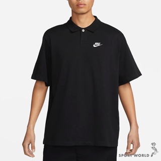 Nike 男裝 短袖上衣 Polo衫 寬鬆 棉質 黑【運動世界】DX0618-010