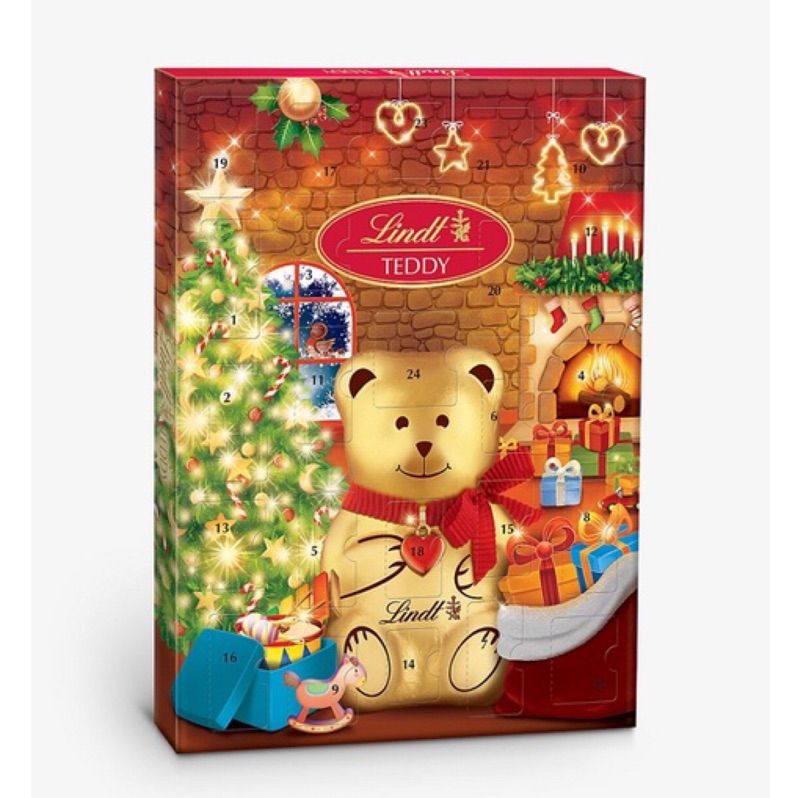 英國空運正品✅瑞士蓮巧克力泰迪熊聖誕倒數月曆 降臨曆 LINDT Teddy advent calendar