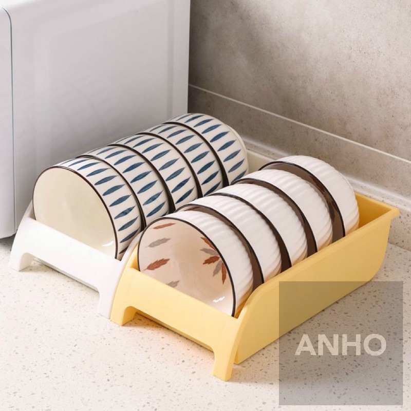 【ANHO】預購｜日式 廚房 置物架 家用 碗盤 餐具 收納架 收納盒 瀝水架 單層