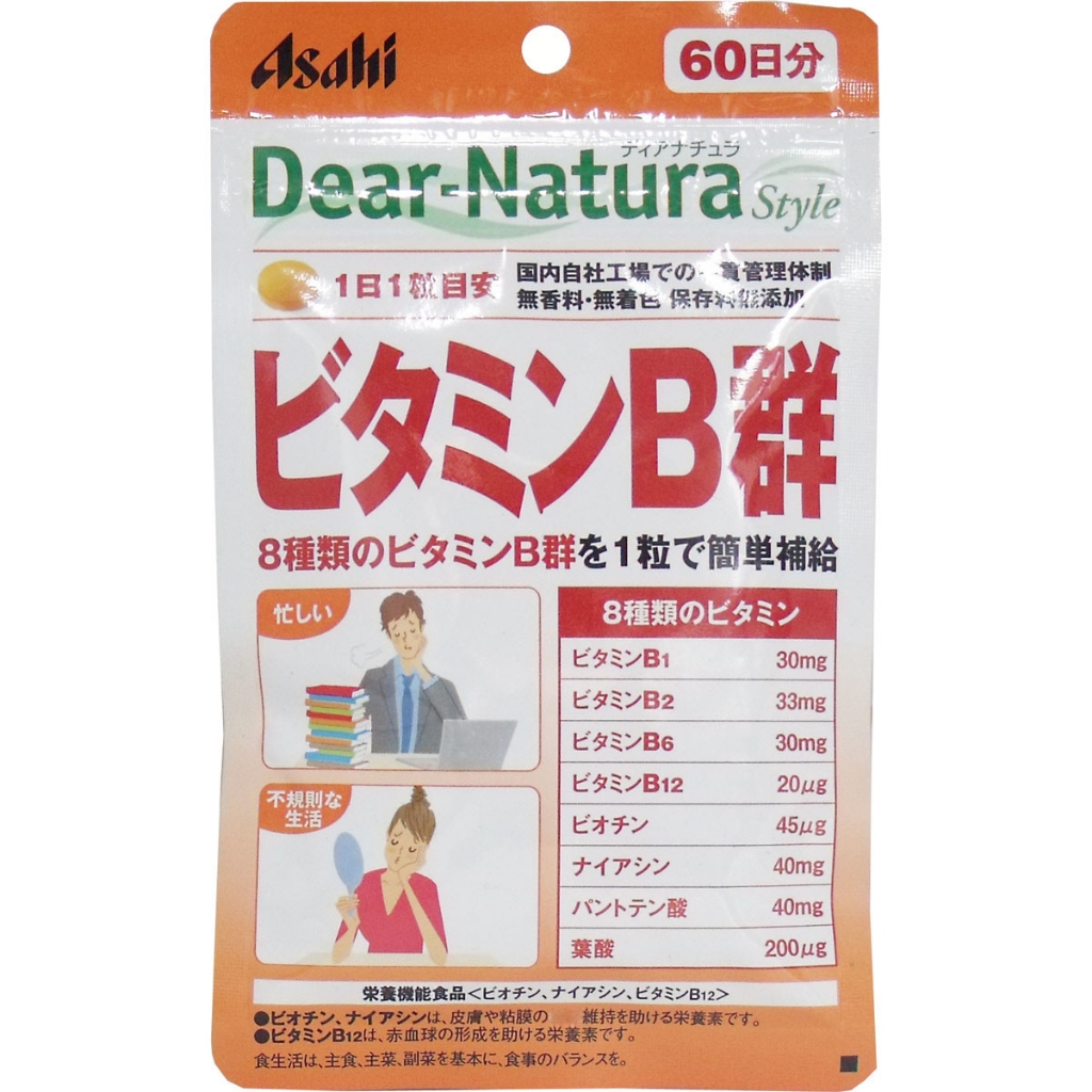 浪人店鋪 ↔ Ronin shop日本🇯🇵 現貨 Asahi朝日 Dear Natura 維他命 B群 60日 補充