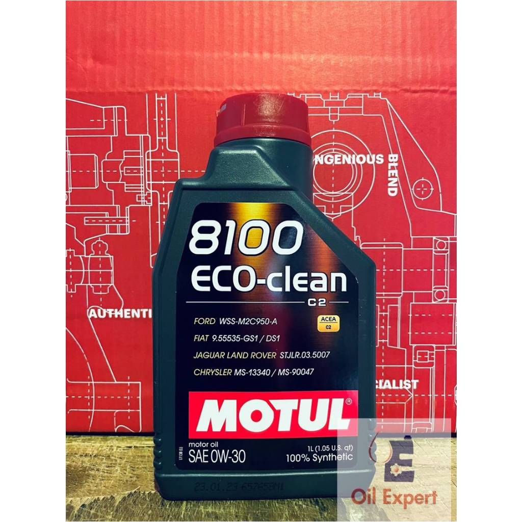 《 油品家 》Motul 8100 Eco-Clean 0w30 950A 福特柴油車 全合成機油(附發票)