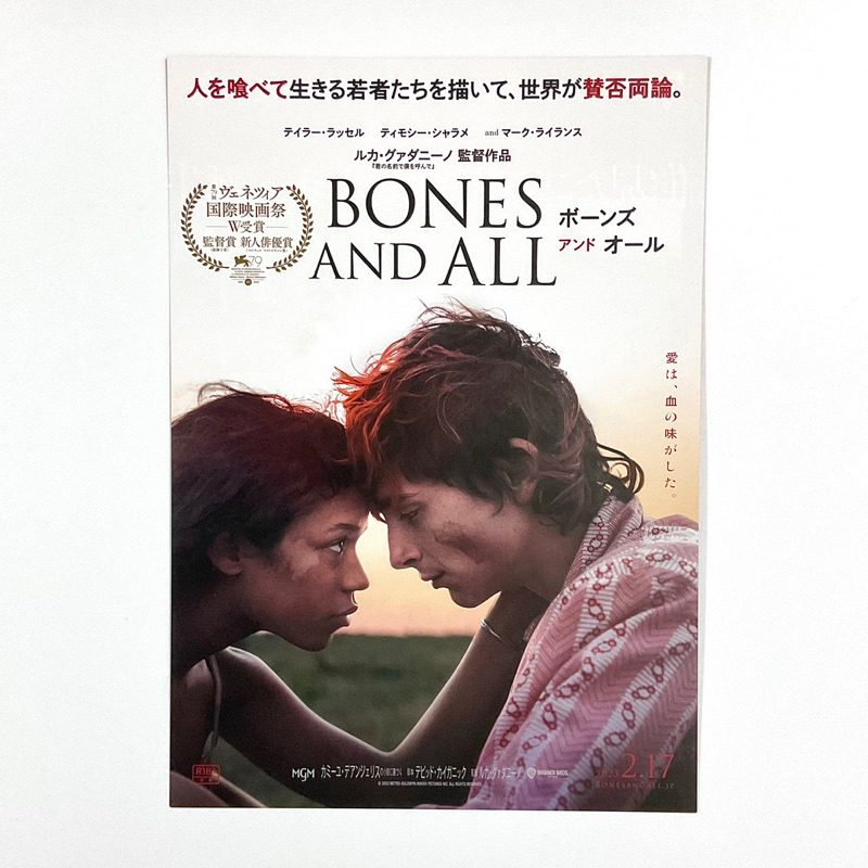 《骨肉的總和》提摩西夏勒梅 日版電影DM 日本 電影 宣傳單 海報 DM B5 小海報 泰勒羅素 馬克勞倫斯