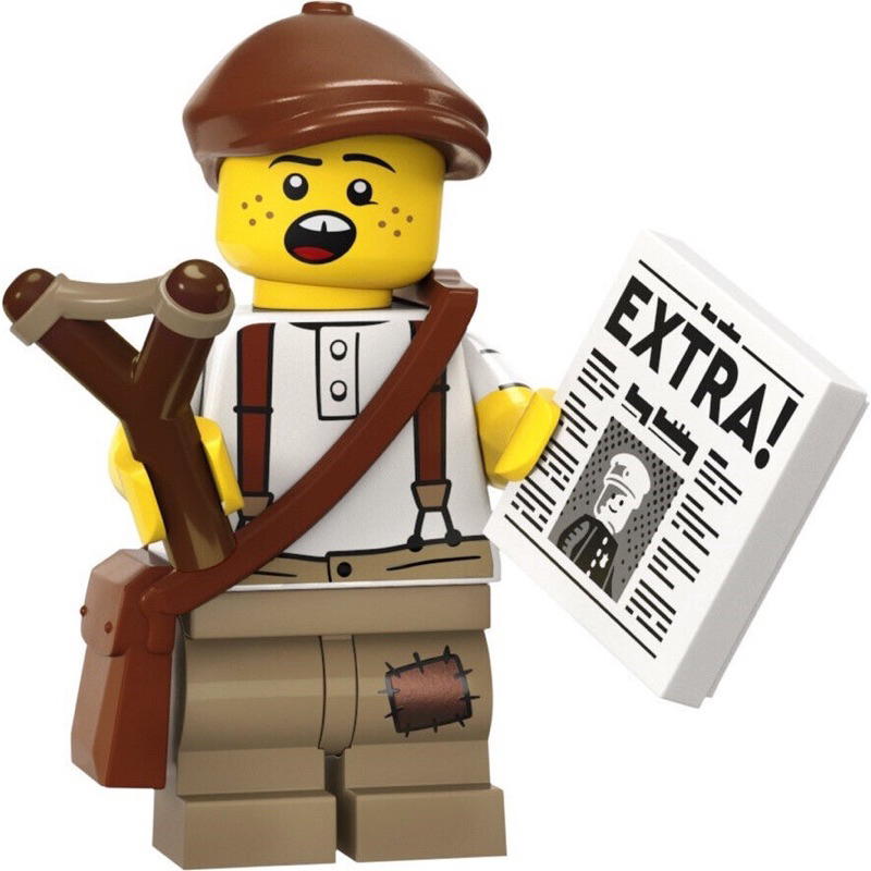 LEGO 樂高 71037 Minifigures 人偶包24代 12號 彈弓小報童 Newspaper Kid