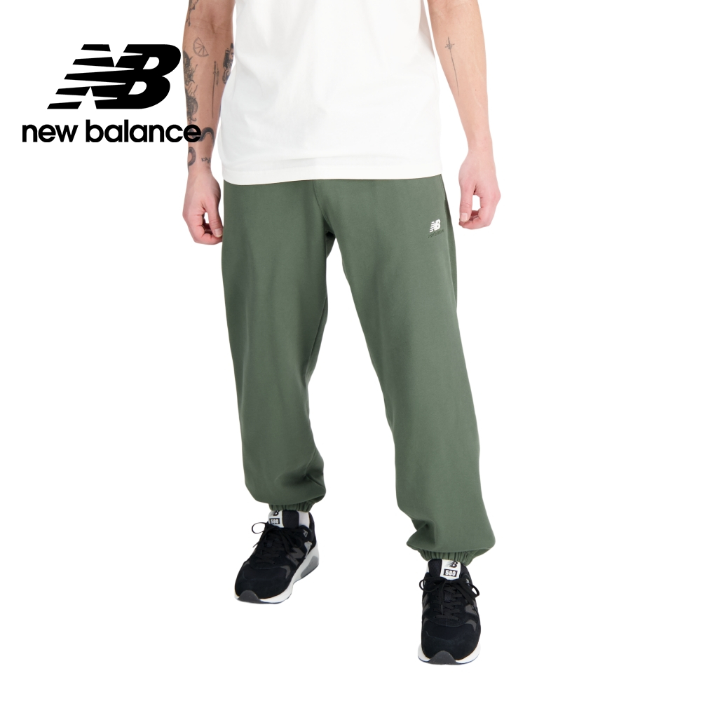 【New Balance】 NB 鬆緊抽繩休閒長褲_男性_橄欖綠_AMP31503DON
