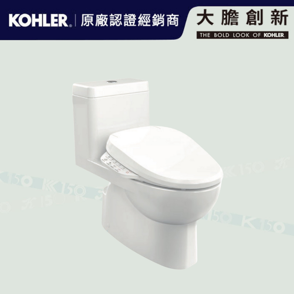 【鑫銳廚衛】KOHLER 大膽創新特惠 REACH 單體電腦馬桶組(附C3-150電腦馬桶蓋)3983K-HC-0