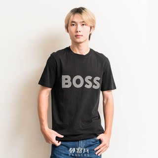 郵寄兵．現貨 BOSS 男版 網眼文字LOGO 短袖 上衣 T恤