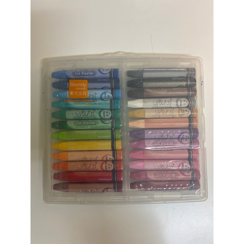 （二手）西瓜太郎24色六角蠟筆隨身盒 / 油畫棒 / 粉蠟筆