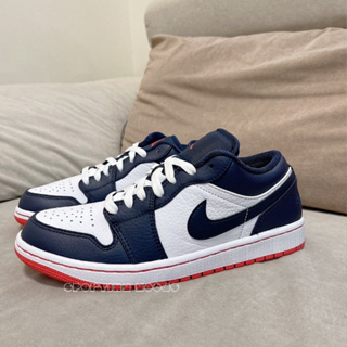 S.G NIKE AIR JORDAN 1 LOW 553558-481 黑曜石藍 白 男鞋 AJ1 籃球鞋