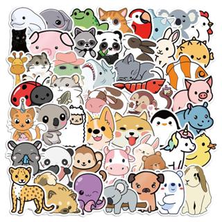 【Happy Store】50張可愛卡通動物集貼紙個性/裝飾行李箱筆記本/防水DIY/兒童貼紙獎勵貼紙