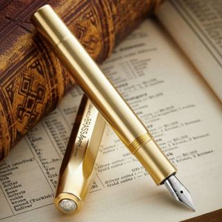 德國 BRASS Sport 系列鋼筆 黃銅+吸墨器+筆夾+墨水 禮盒組