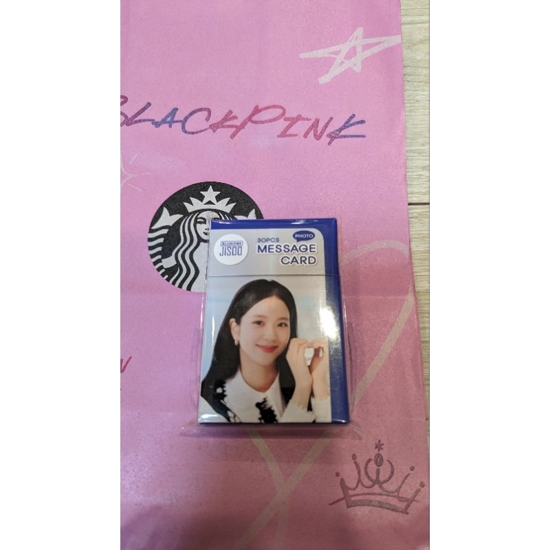 Blackpink 留言卡 附贈星巴克聯名紙袋 Jisoo 金智秀 message card 小卡照片Starbucks