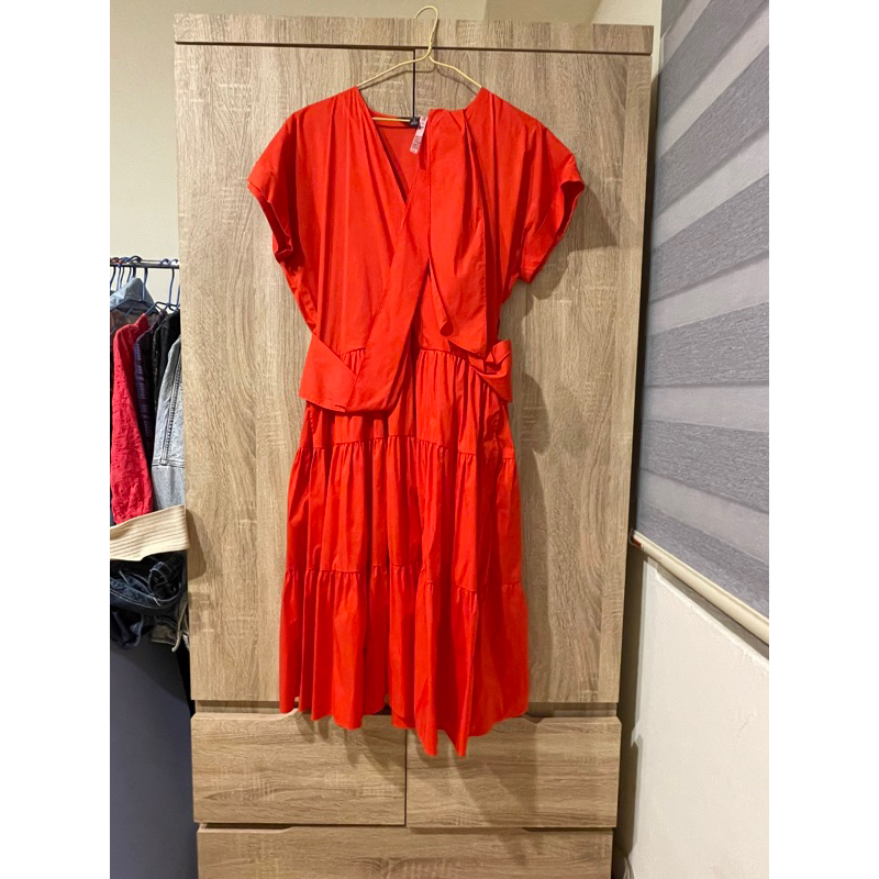 RALPH LAUREN橘紅色洋裝
