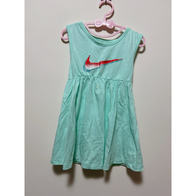 Nike 西瓜🍉籽 勾勾 女童 無袖洋裝 90（2T)