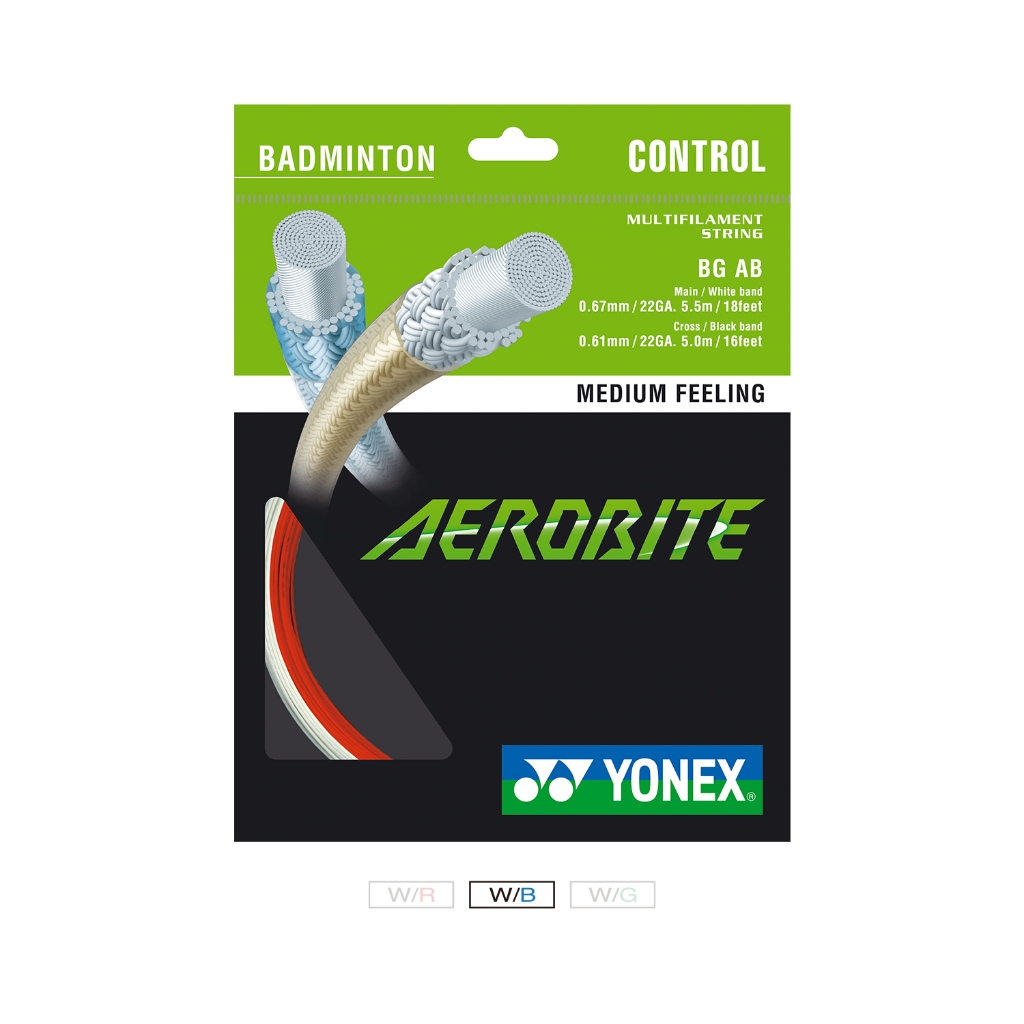 【初中羽球】 YONEX(優乃克斯) AEROBITE 白紅、白藍、白綠《羽球線、羽線》