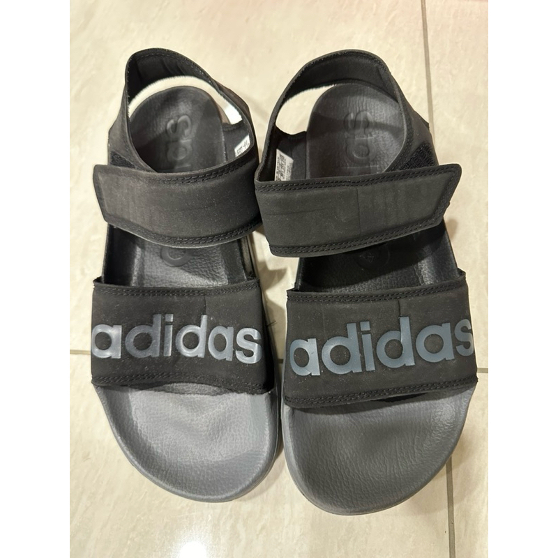 愛迪達adidas全黑女涼鞋