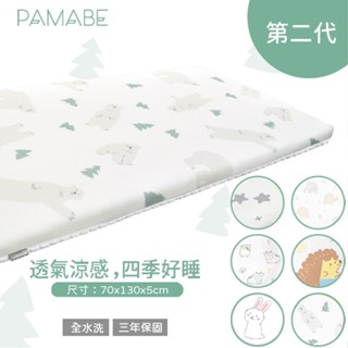 【PAMABE】二合一水洗透氣嬰兒床墊 - 大床70x130x5cm