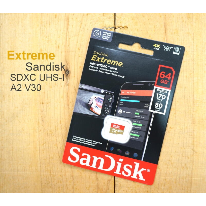 【中壢NOVA-水世界】SanDisk Extreme Micro【64G A2 讀170 寫80】新規格 公司貨