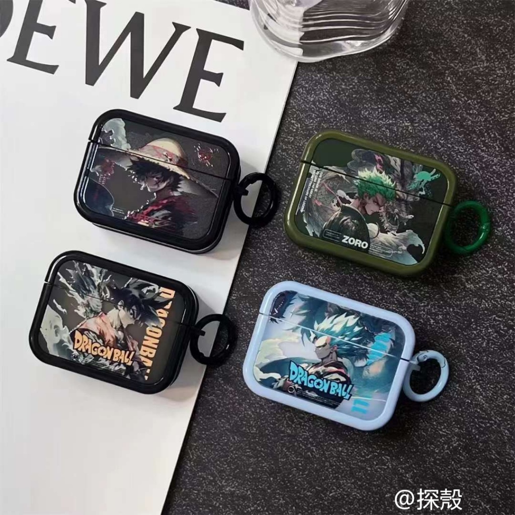 海賊王路飛索隆適用airpodspro2蘋果無線藍牙耳機殼airpods3新款airpods1/2代防摔二三代保護套