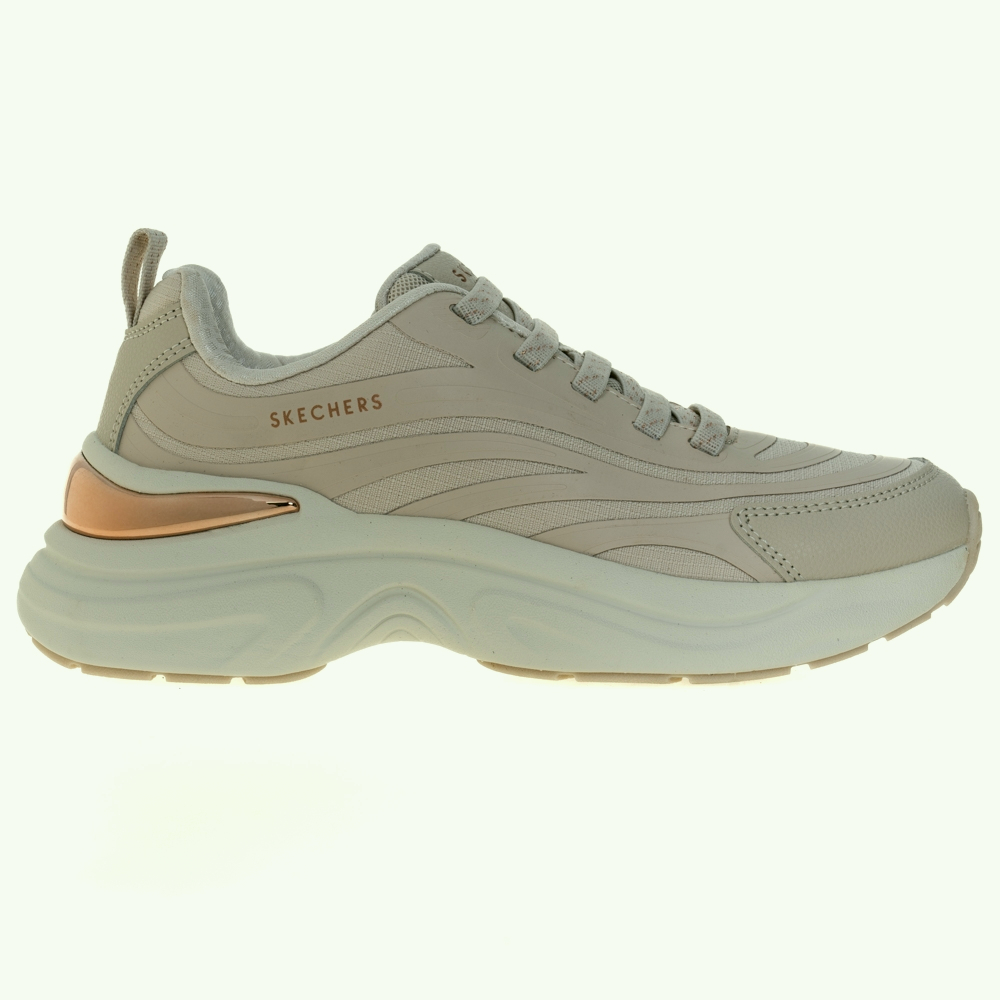 Skechers Hazel-Step N FLOW 休閒鞋 老爹協 皮革米白粉 女版 177575NAT 【X-YI】