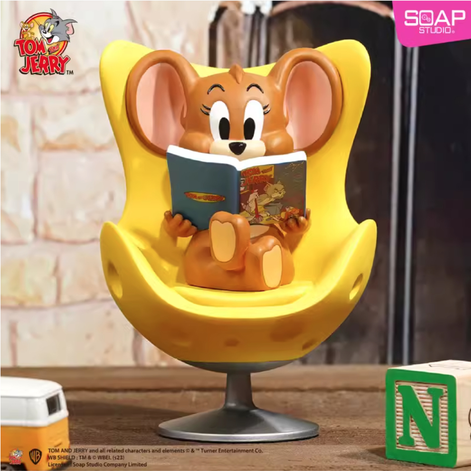【預購】Soap Studio 湯姆貓與傑利鼠 貓和老鼠傑瑞 芝士椅子 閱讀時光 手辦 潮玩 送禮 禮物 擺件