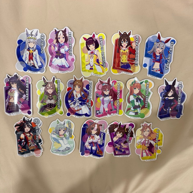🍭Ruo🍭日貨 賽馬娘 人物造型貼紙 勝負服 曼哈頓咖啡 波旁 西野花 愛麗速子 愛慕織姬