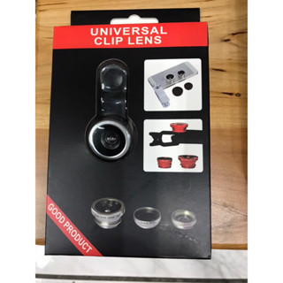 Universal clip lens 手機三合一鏡頭組 魚眼/微距/廣角(銀色）