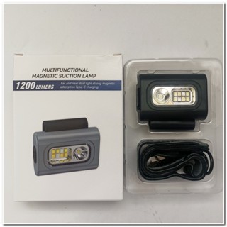 XPG衣服夾燈 TYPE-C 充電 LED帶磁性便攜衣夾式 磁吸夾行車燈 COB磁性夜跑安全燈紅藍警示燈 充電頭燈 多功