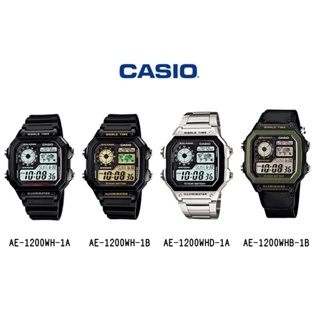 【WANgT】CASIO 卡西歐 AE-1200WH 1200WHB 1200WHD 低調方形世界地圖多時區顯示電子膠錶