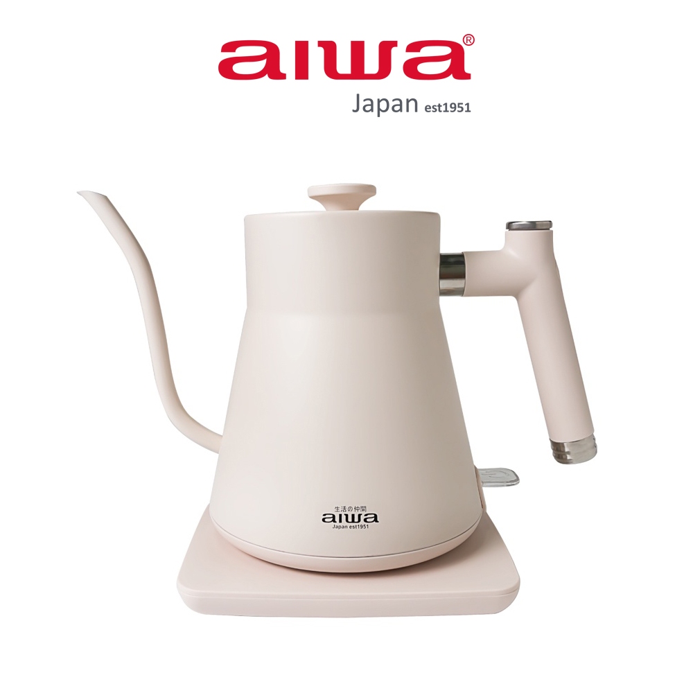 AIWA 愛華 0.8L 鵝頸手沖電茶壼 AA-K21G（黑、白2色）