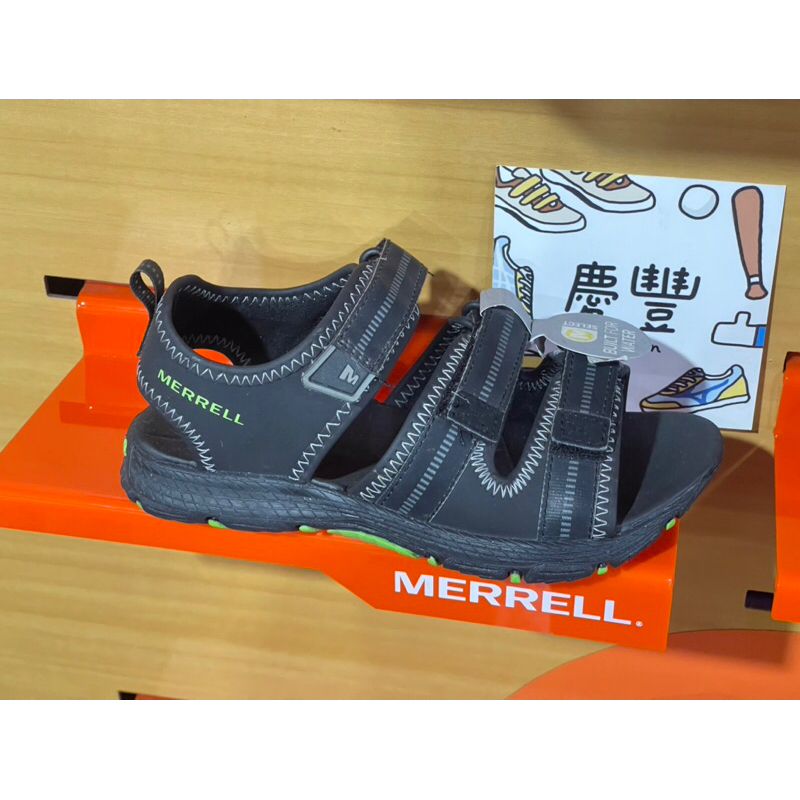 大灌體育👟 Merrell 涼鞋  運動 女鞋 童鞋 魔鬼氈  鞋面寬度可調  MK262554