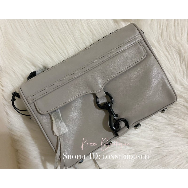 REBECCA MINKOFF 灰色 淺灰 奶油灰 黑鏈 MINI MAC RM包 RM 單肩包