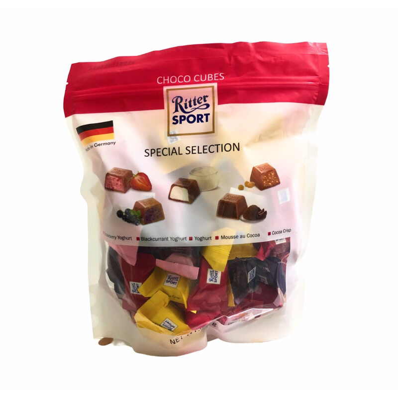 德國 力特 巧克力 5種 口味 彩色 方塊 造型（分購15入/ 一袋680g）優格 黑加崙 草莓優格 巧克力 脆巧克力