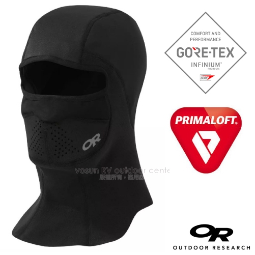 【Outdoor Research】GORE-TEX 防風透氣護頸保暖帽(呼吸孔設計) 搶匪帽 騎士帽_黑_271535