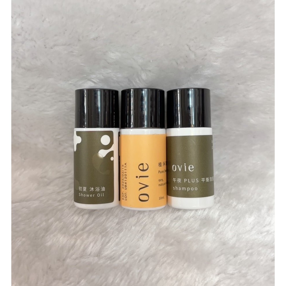 (旅行小樣，特價單瓶30) Ovie 植淨潔顏露、初夏沐浴油、午夜PLUS平衡洗髮露 10ML