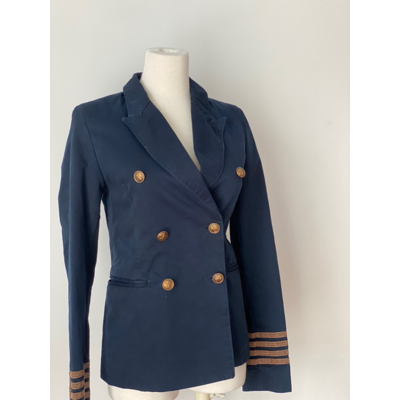 全新含吊牌 Denim & Supply Ralph Lauren Navy Blazer 雙排扣 西裝外套 獵裝外套