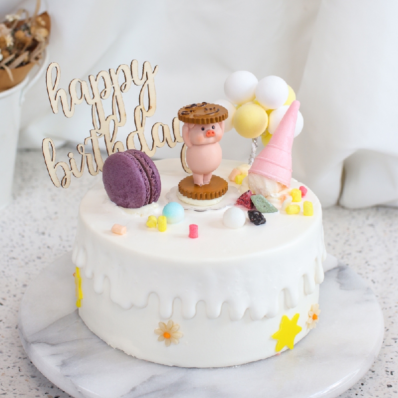 【PATIO 帕堤歐】甜點豬B-餅乾 生日 蛋糕 小豬 造型蛋糕 慶生 動物造型 生日禮物