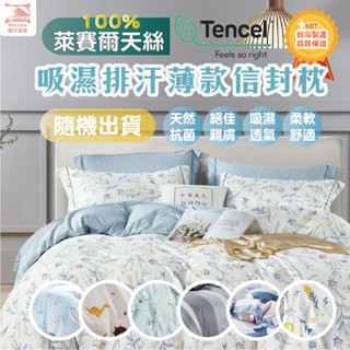 【暐可家居】科技天絲枕頭套 枕頭套 薄款 信封枕 美式薄枕 萊賽爾天絲 3M吸濕排汗 臺灣製 隨機出貨 不選色 可許願